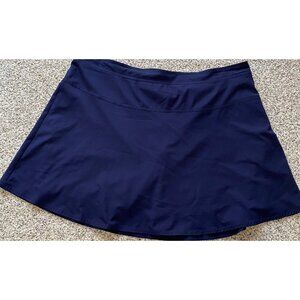 CHAPS SPORT Ralph Lauren Navy Blue Flared Tennis Golf Skort Women Skirt Plus 20W